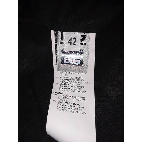 Dolce & Gabbana Sz 42 Vintage 1996 Black & White Tartan Plaid Dress - Picture 11 of 13